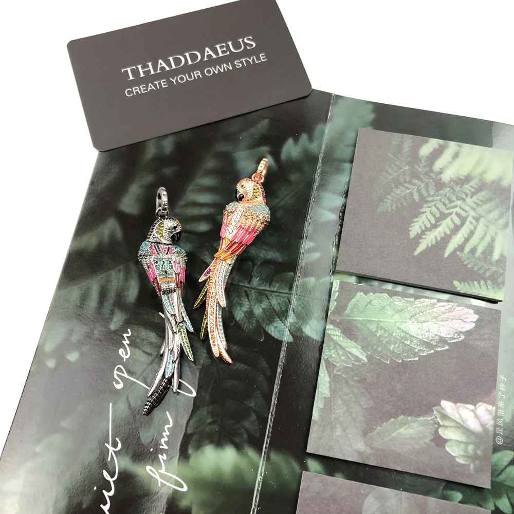 Pendants Colourful Parrot,2020 Spring New Jewelry 925 Sterling Silver Paradisiacal Accessorie Myth of The Jungle Gift For Women - Image 5