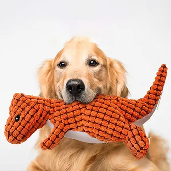 Funny Dinosaur Dog & Cat Chew Toy – Corn Wool Vocal Plush 1