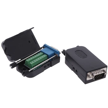 

D-SUB DB15 VGA Female / Male 3 Rows 15 Pin Plug Breakout Terminals Connectors