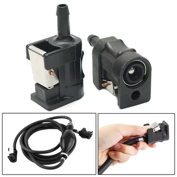 

1 Pair Fuel line connector Fuel Line Tank Connector 6mm(1/4in) Plastic 2pcs