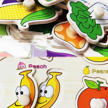 

Wooden Puzzle Cute Cartoon Intelligence Kids Educational Brain Building Children Jigsaw Gifts