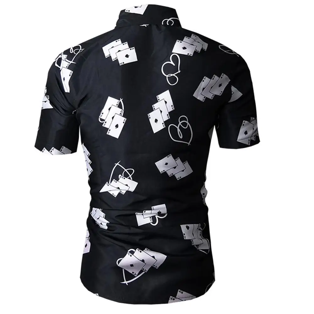 

Mens Hawaiian Shirt Male Casual camisa masculina Printed Beach Shirts Short Sleeve brand clothing Free Shipping Asian Size