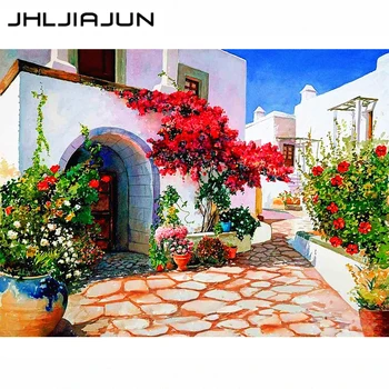 

Painting By Numbers Canvas Art Paths Full of Flowers Poster Picture Wall Decoration Modern Home Decoration Living Room
