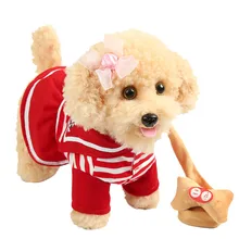 

USB Charge Electronic Plush Dog Toy Sound Control Interactive Puppy Talking Robot Animal Pets Sing Songs Music Teddy Kids Gift