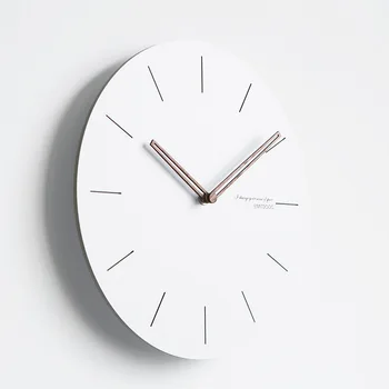 

12 inch Nordic clocks living room office modern minimalist creative clock bedroom home European wall clock mute