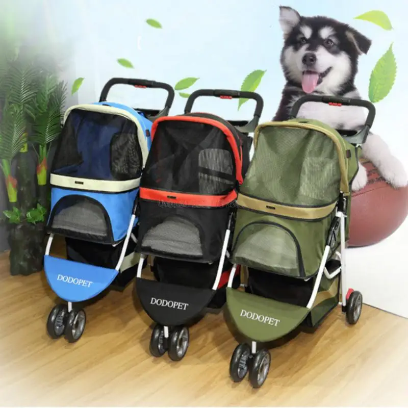 Высококачественная дышащая Алюминий сплав+ 600D ткань коляска для животных с быстрой складной 3 колеса собаки сиденье для кошки мешок 15 кг нагрузка
