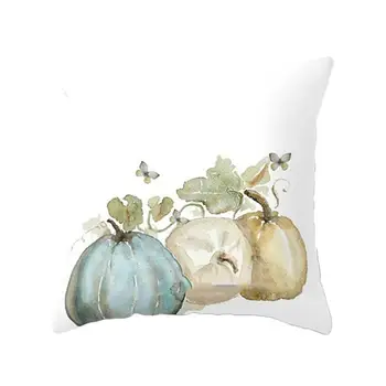 

Pillowcase Cushion Pillow Cover Sofa Bed Decorative And Thanksgiving Series Painted Pumpkin White-bottomed Polyester Hallow N0Z9