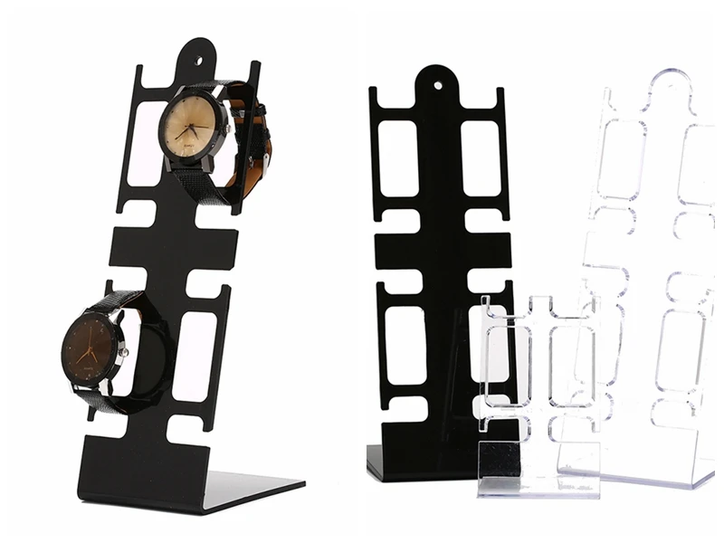 4-Holder Plastic Stand Rack General Showcase Shelf PortableWatch Storage Box Case Bracelet Watch Box Jewelry Decoration Display