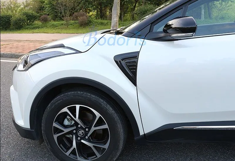 Для Toyota C-HR CHR C HR углеродное волокно цвет боковое крыло бампер Защита вентиляционное отверстие крышка отделка автомобиля-Стайлинг Аксессуары