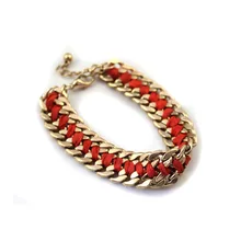 Модный очаровательный браслет и браслет преувеличенный золотой браслет-цепочка Femme высокого качества веревка тканая бижутерия