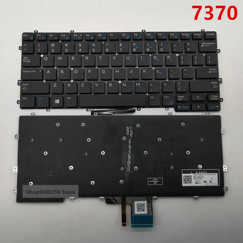 98% Новинка) Клавиатура для ноутбука DELL Latitude E7370 7370 13 7000 13-7370 с подсветкой черного цвета 0KTYW0 PK131IC1A00