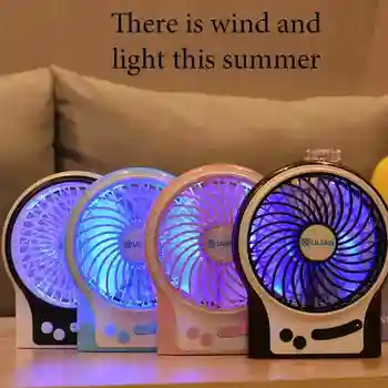 

Portable Mini USB Rechargeable Built-In Battery Air Cooling Fan Desk Cooler Fan Student Dormitory Bed Portable Desktop Led Fans