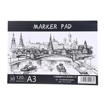

A3/A4/B5 Drawing Paper Pad Notebook Sketch Book for Marker Art Paiting Diary Student Gifts 30 Sheets