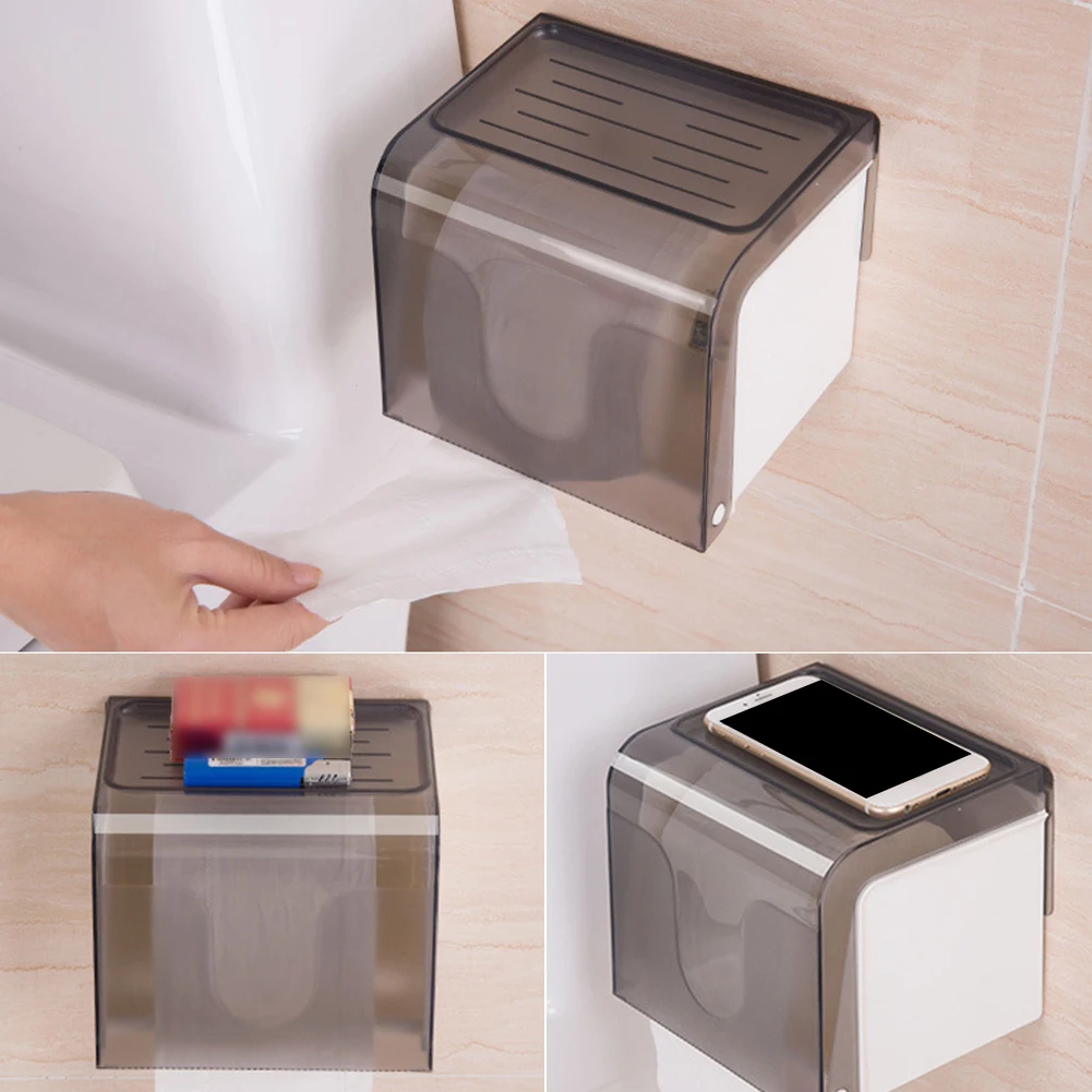 

Organizer Paper Holder Waterproof Lightweight Moisture Proof Home Seamless Multifunctional Storage Punch Free Bathroom PP