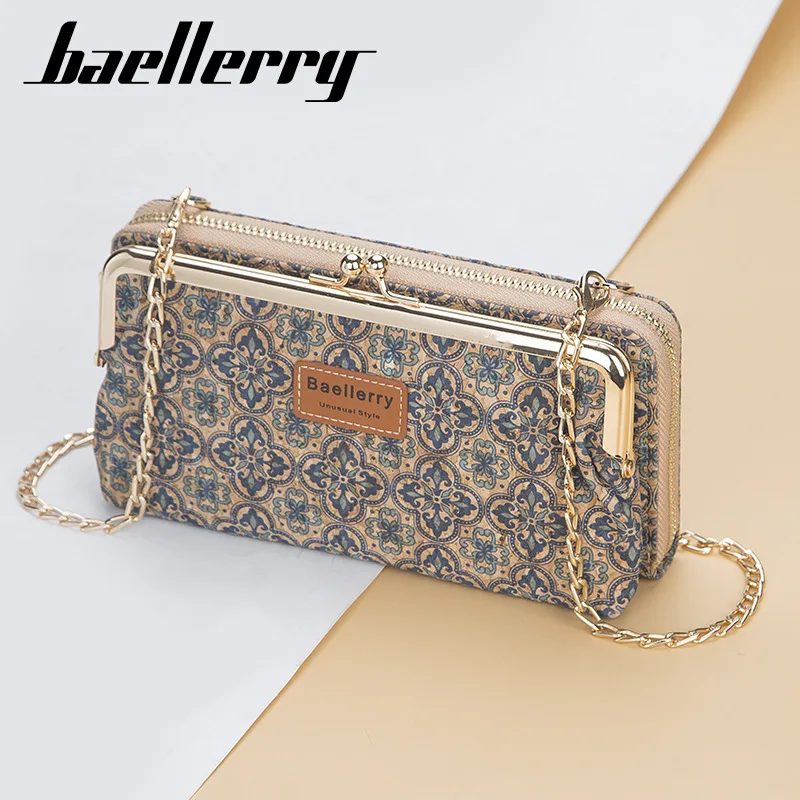 Сумка Baellerry для телефона женщин цветная с текстурой древесины модная маленькая