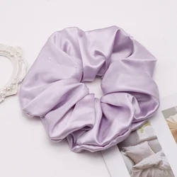 Luxurious Oversized Silk Scrunchies - Elegant Hair Accessories (19cm-Purple)