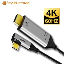 CABLETIME USB C HDMI Cable Type C to HDMI Thunderbolt 3 4K 60Hz for Huawei MacBook Samsung Galaxy S8+ Computer Laptop C030