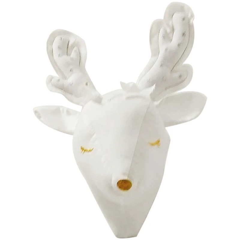 White Reindeer Wall Decorations Animals Head Toys Kids Bedroom Wall Hangings Artwork Baby Gifts Stuffed Toys