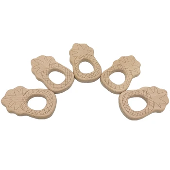 

Baby Beech Wooden Teether Chew DIY Crafts Accessories Nursing Teething Bracelet