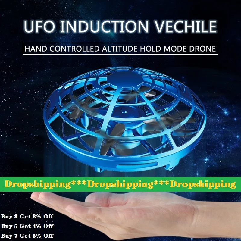 

Mini UAV Baby Toys Anticollision Sensor Induction Hand Controlled Intelligent Altitude Hold Mode UFO Drone Floating Quadcopter