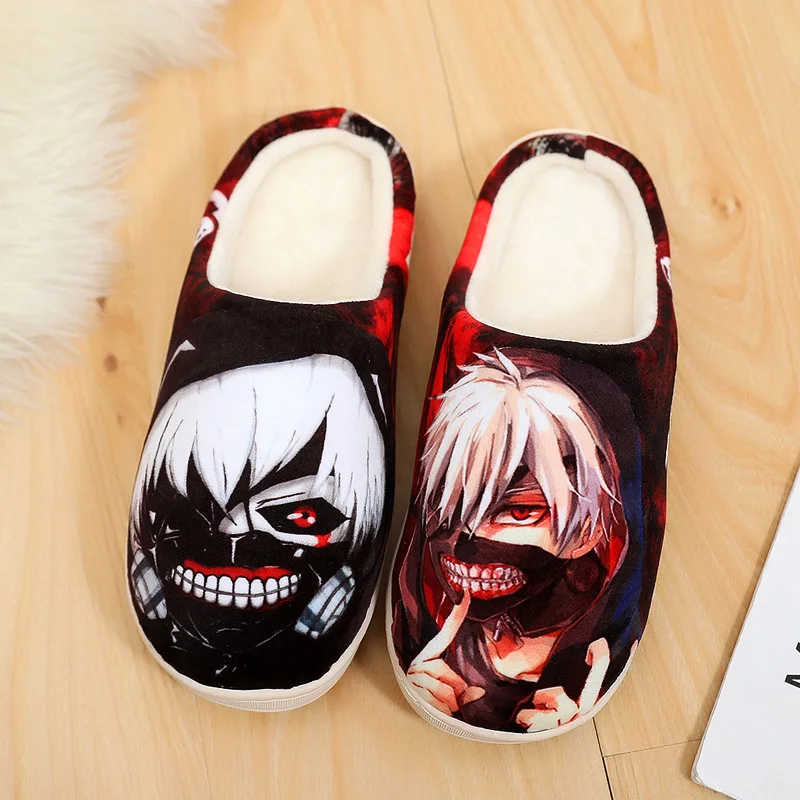 Японская, Tokyo Ghoul для косплея канеки обувь для Кена отаку Косплэй Для мужчин Для женщин аниме тапочки с мультяшным принтом Harajuku обувь Kawaii подарок на Хэллоуин - Цвет: Tokyo Ghoul