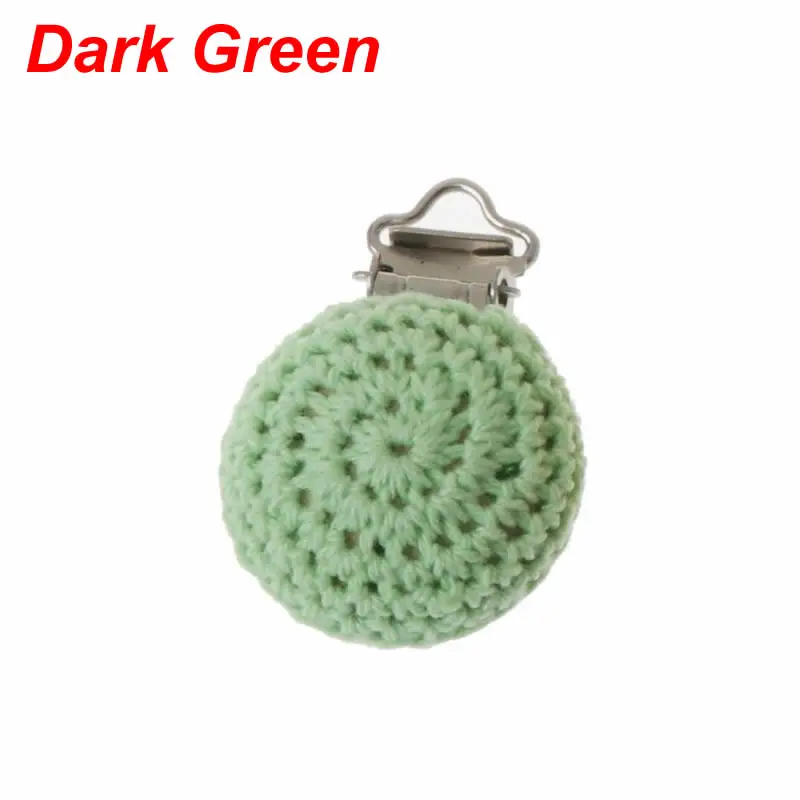 Dark Green Вязание крючком соски зажимы держатель ручной работы DIY силиконовые соски цепочки, аксессуары P31B - Цвет: Dark Green
