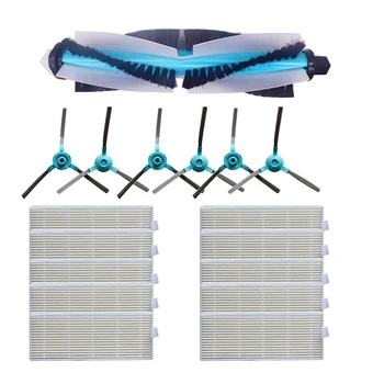 

Main Brush Replacement for Cecotec Conga 1390 Cecotec Conga 1290 Robotic Vacuum Cleaner, Side Brush, Hepa Filter Sponge Filter