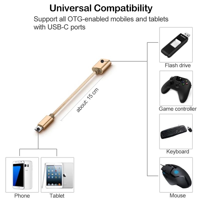 Кабель адаптер USB Type C OTG для Xiaomi Mi 10 11 Pro 8 9 SE Lite 9T 10T M3 X3 NFC Redmi Note 9S 8T 7 Pro|Переходники и