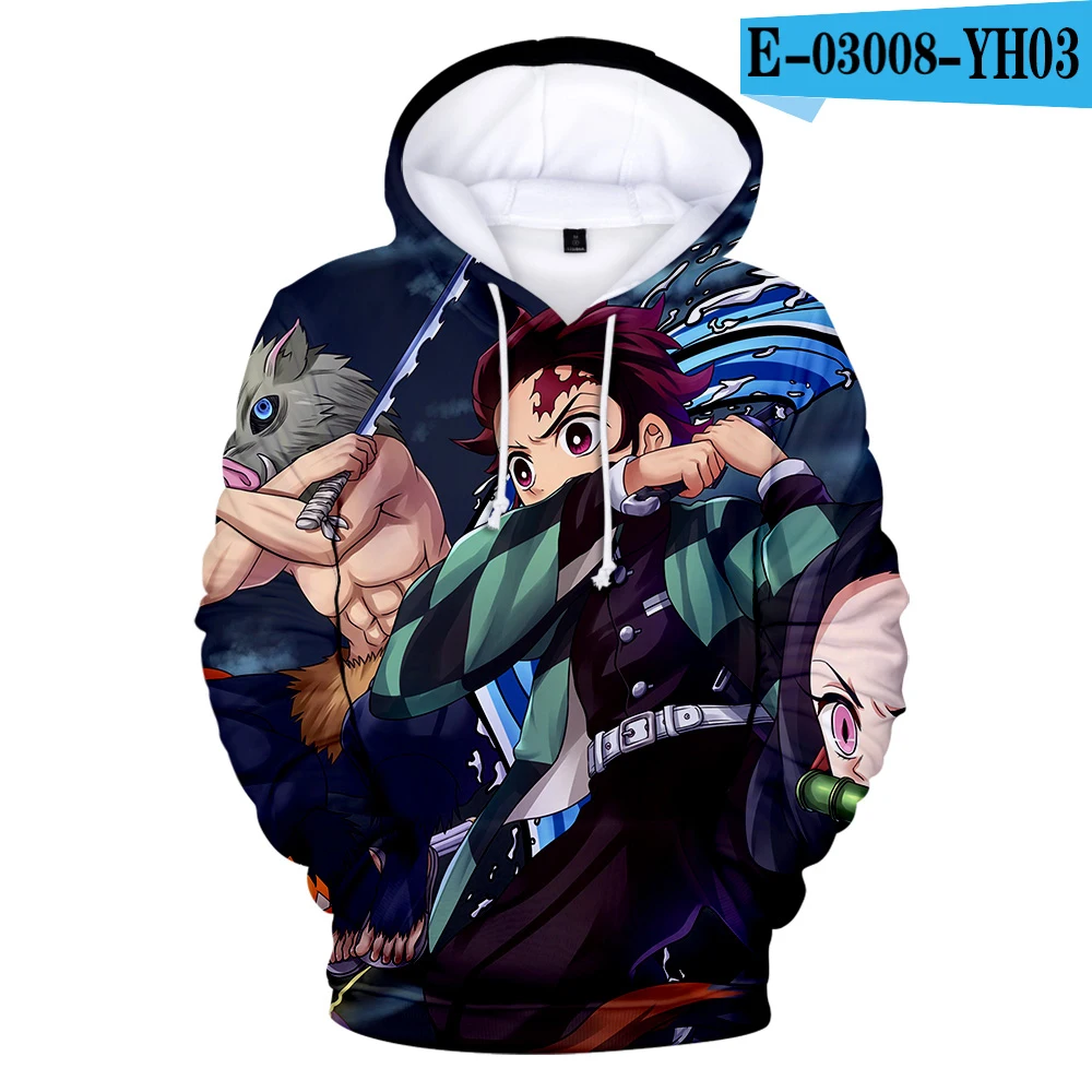 3D hoodies Лидер продаж, толстовки с капюшоном для мальчиков и девочек с объемным принтом «убийца демона: Kimetsu no Yaiba», толстовки с длинными рукавами на осень и зиму, теплая молодежная одежда - Цвет: 3D hoodies