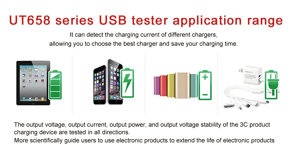 USB тестер UNI-T UT658B dc Цифровой вольтметр UT658 напряжение измеритель тока Амперметр детектор Банк питания зарядное устройство индикатор