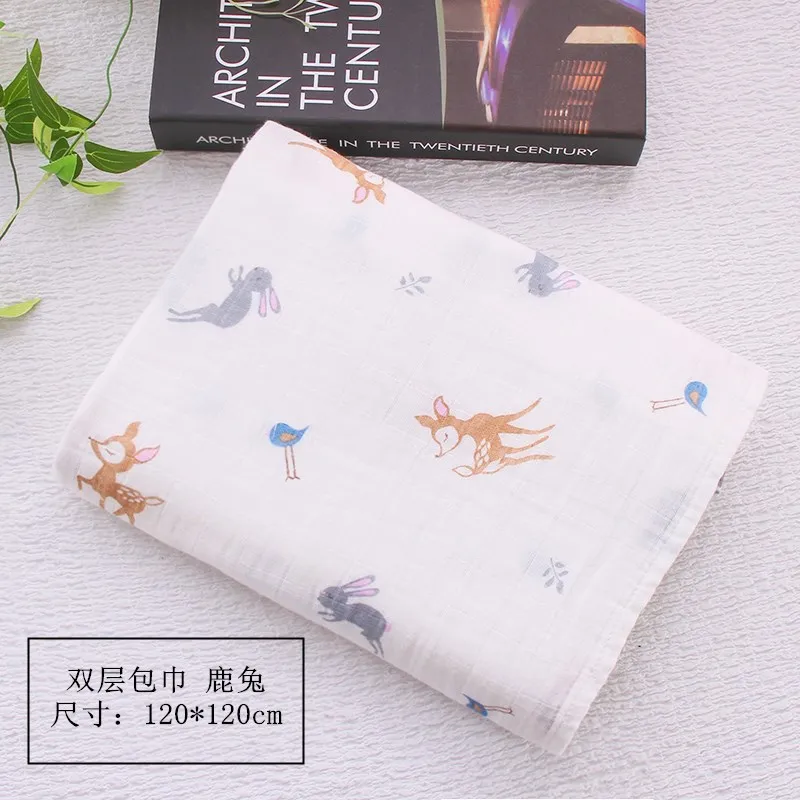 Aden Anais, многофункциональные конверты для новорожденных, одеяло, постельные принадлежности для младенцев, хлопковое Пеленальное муслиновое полотенце, детское одеяло - Цвет: DEER RABBIT