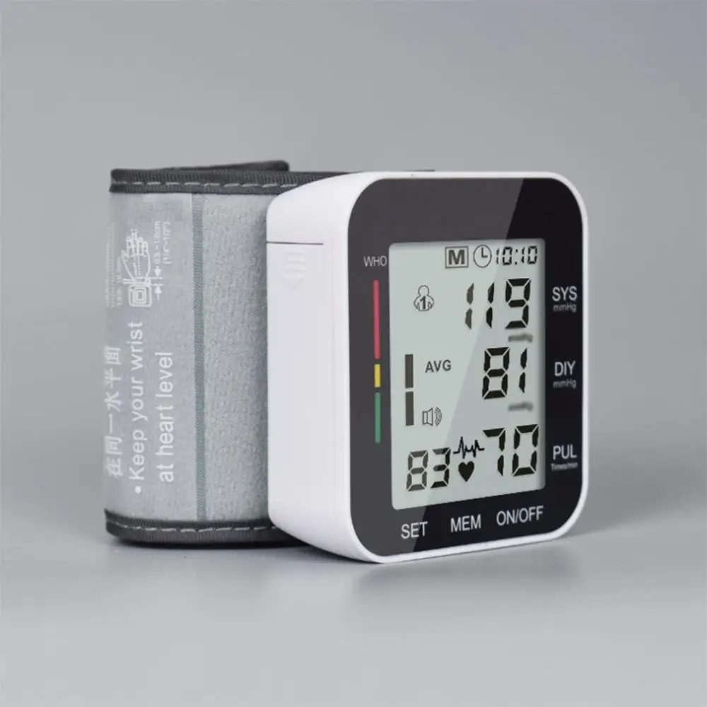 

1 Set Wrist electronic sphygmomanometer Plastic Battery English neutral packaging Home Intelligent health meter