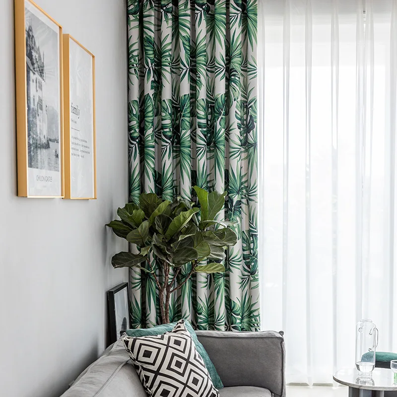 

Modern Simple One-sided Printing Curtains for Living Dining Room Bedroom.
