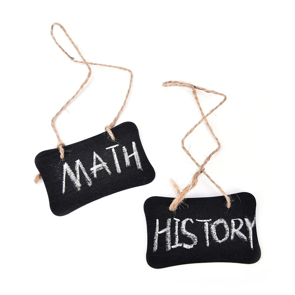 Wooden chalkboard with hang string Mini Blackboard Chalkboard Pegs Clips  Party Direction Signs Message Boards Stands 2Pcs