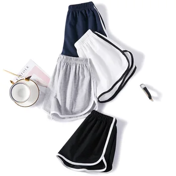 

short Female Summer 2020 High-waisted Summer Step Wide-Leg Plus-sized Casual Beach Stitching Leggings