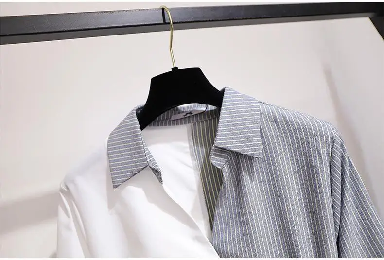 2XL-6XL женское осеннее платье большого размера повседневное Полосатое лоскутное платье с длинными рукавами 5XL Большие размеры; для офиса дамское необычное платье