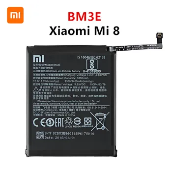 

Xiao mi 100% Orginal BM3E 3400mAh Battery For Xiaomi Mi 8 Mi8 M8 BM3E High Quality Phone Replacement Batteries