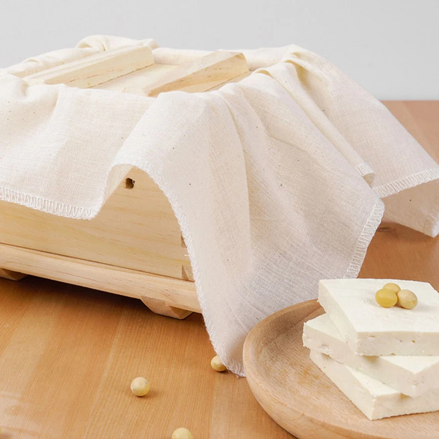 Cotton Gauze Tofu Cheese Filter Cloth Muslin Cheesecloth Butter Milk Coffee Filter Net Reusable Filtration Strainer Kitchen Tool