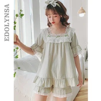 

2020 Cotton Pajamas Sets Women Home wear Casual Sleeveless 2 Pieces Sleepwear Suit Sexy Spring Nightwear Lounge pants T786
