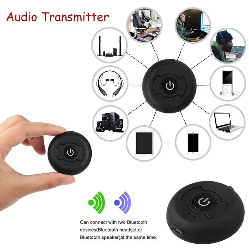Wireless Bluetooth Transmitter For Audio TV 3 5mm Jack Aptx Music AUX Multi point Bluetooth 4 0 Adapter For Two Headphones