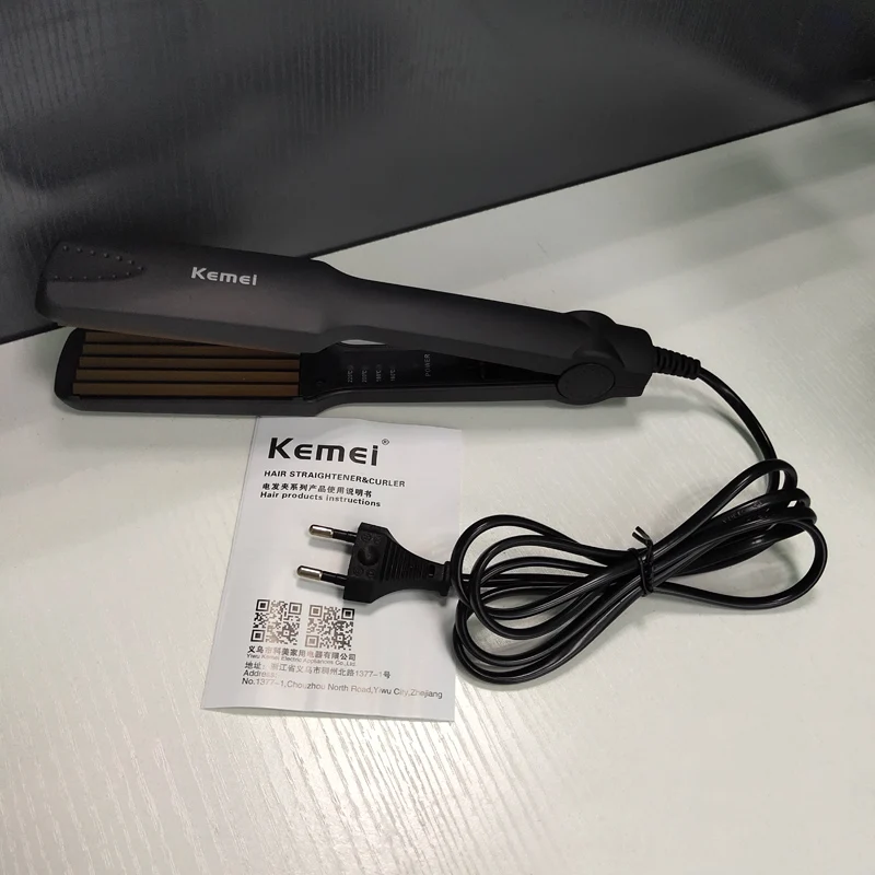 Kemei, электрические щипцы для завивки волос, профессиональный выпрямитель, утюжок, бытовые щипцы для завивки, термостатическая нагревательная шина, инструменты для укладки 42D - Цвет: no box
