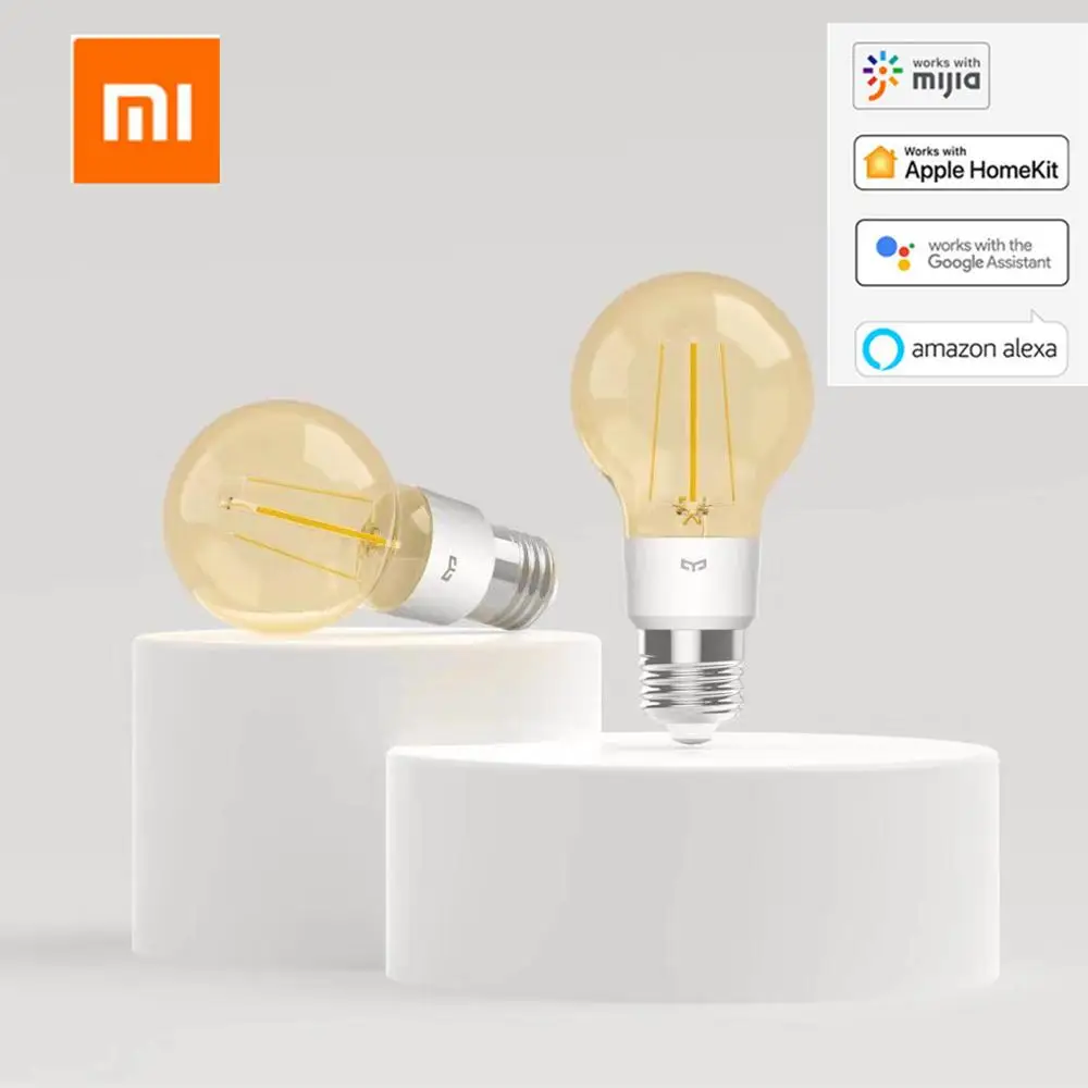 Xiaomi mijia yeelight умный светодиодный ламп накаливания YLDP22YL 700 люмен 6 Вт лимон смарт-лампы работать с Apple homekit