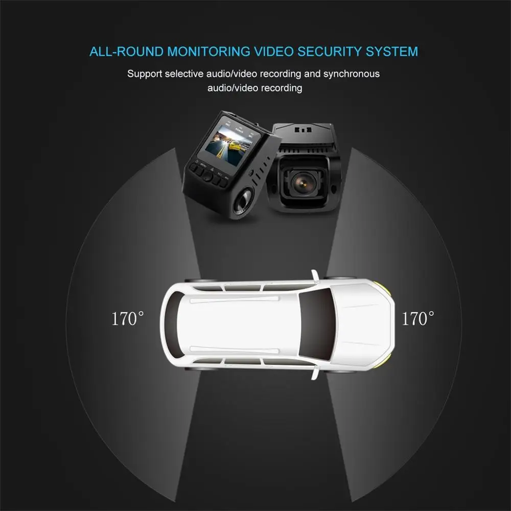 HD 1080P B40 клиновидная Автомобильная камера и DVR со встроенным 1," ЖК-дисплеем 30fps Обнаружение движения g-сенсор угол обзора 170 °