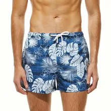 SEOBEAN праздник Пляж Цветочные мужчины s обшитые мужские шорты Пляжный Купальник короткий Мужской пляжный кототкое быстросохнущее