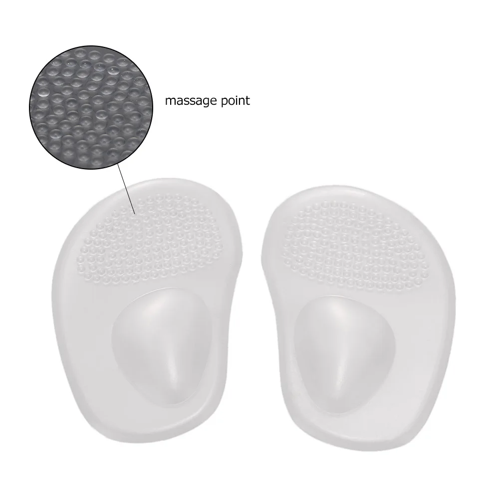 1 Pair Shoes Pad Silicone Ball Foot Cushion Insoles High Heel Shoe Transparent Massager Protector Elastic Foot Care
