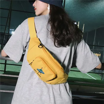 

Women's Fashion Canvas Letter Shoulder Messenger bag Casual Wild Crossbody bags female Patchwork Simple Travel Chest Packs
