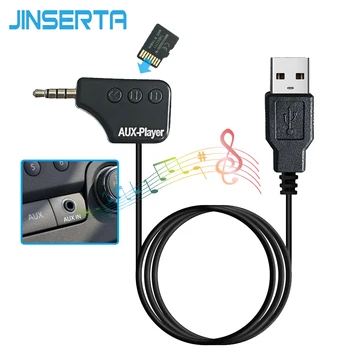 

JINSERTA Mini Wireless Car MP3 Player 3.5mm AUX Audio Receiver Adapter TF memory card music play for Car Speaker