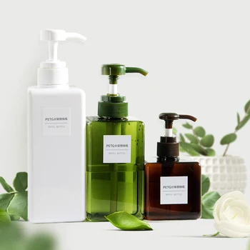 

250ml Big Capacity Shower Gel Shampoo Hand Sanitizer Quartet Compression Pressing Lotion Bottle Business Trip Makeup Clean Tool