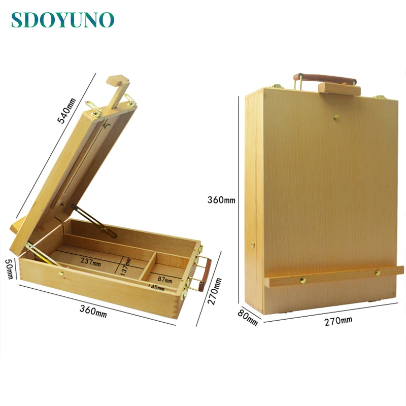 SDOYUNO Painting by number Tool Easel Multifunctional Painting Artist Wood Table Retractable Box Board 2