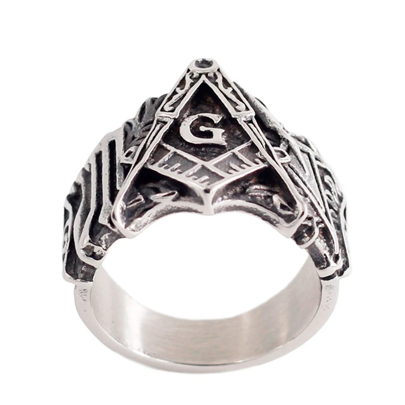 Винтажные персональные масоны кольца для мужчин символ масонов кольца масонов Рыцари тамплиеров ювелирные изделия панк Байкер готическое мужское кольцо